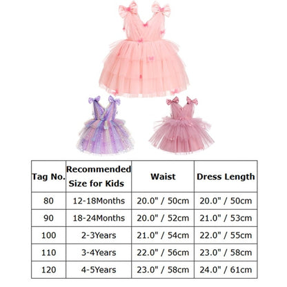 Infant Toddler Butterfly Rainbow Ruffle Princess Dress 18-24 Months Halloween Costume