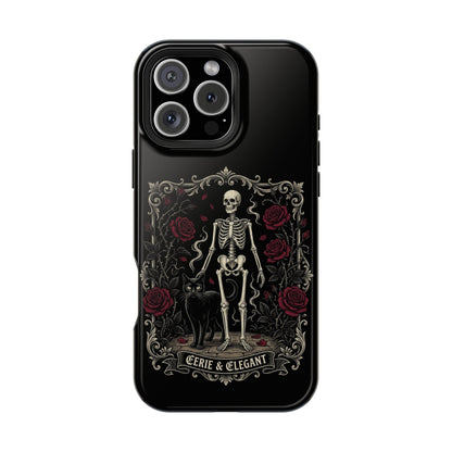 Eerie & Elegant Skeleton Phone Case — Magnetic Impact-Resistant