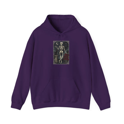 Gothic Skeleton Art Hoodie — Vintage Memento Mori Skull Design