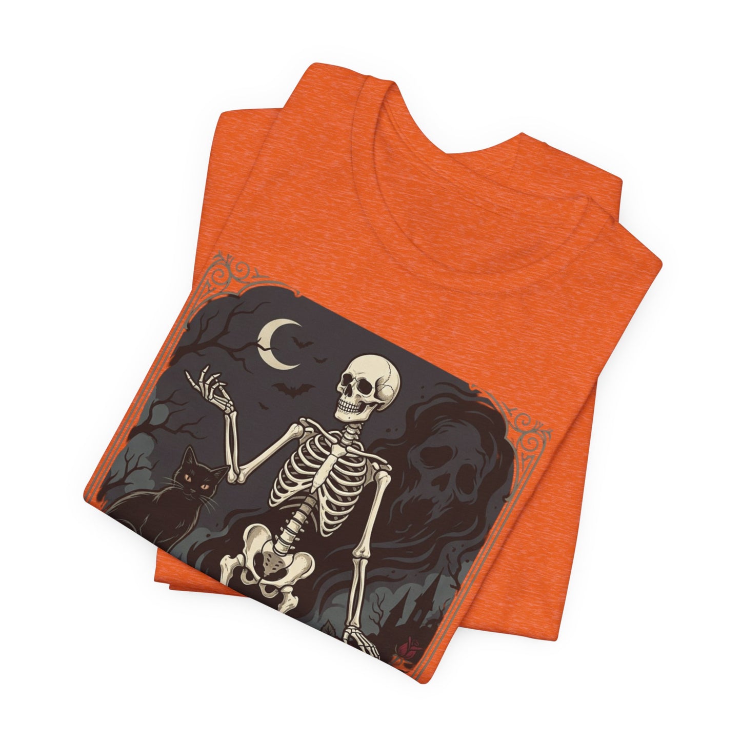 Skeleton Vintage Tarot Tee – Retro Gothic Skull Shirt