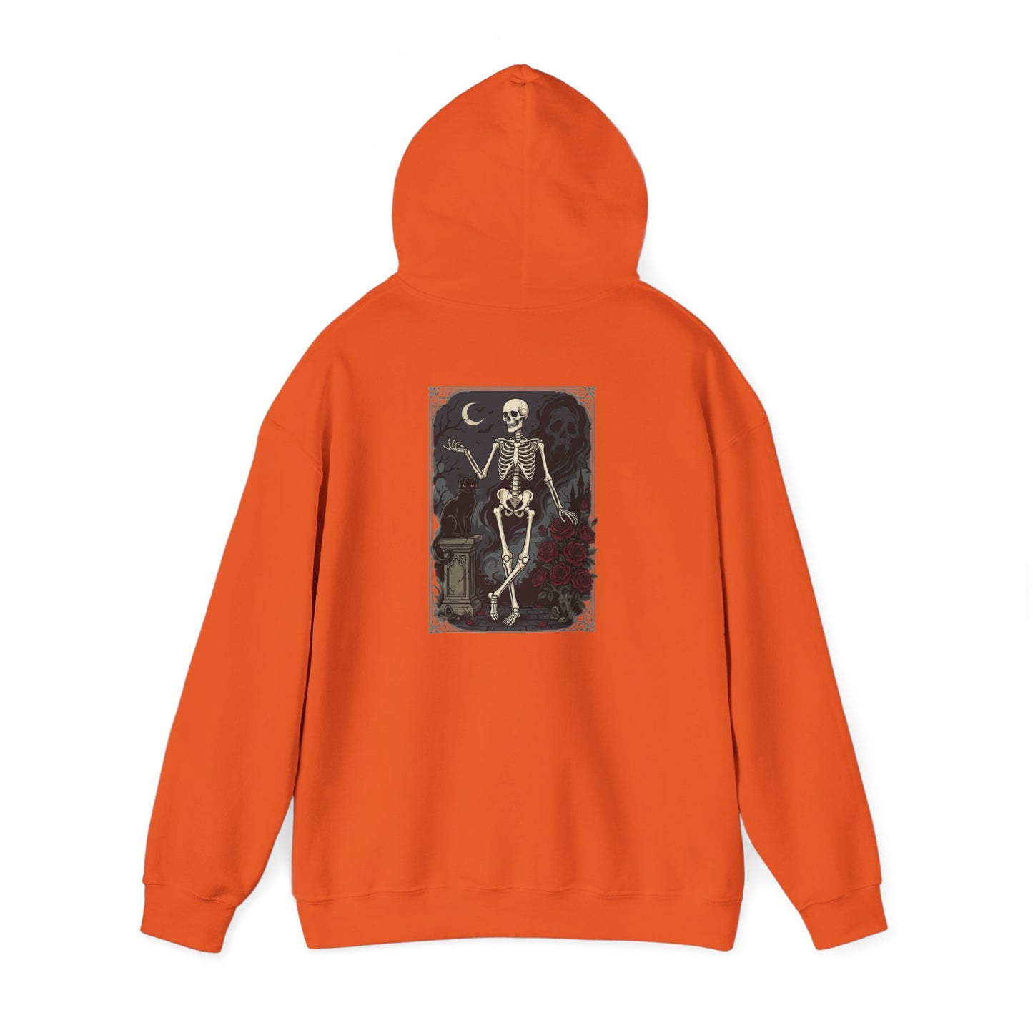 Gothic Skeleton Art Hoodie — Vintage Memento Mori Skull Design