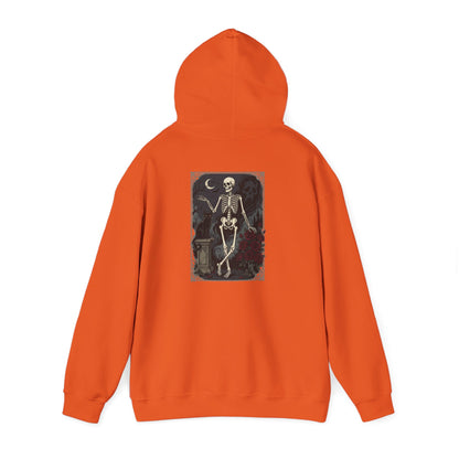 Gothic Skeleton Art Hoodie — Vintage Memento Mori Skull Design