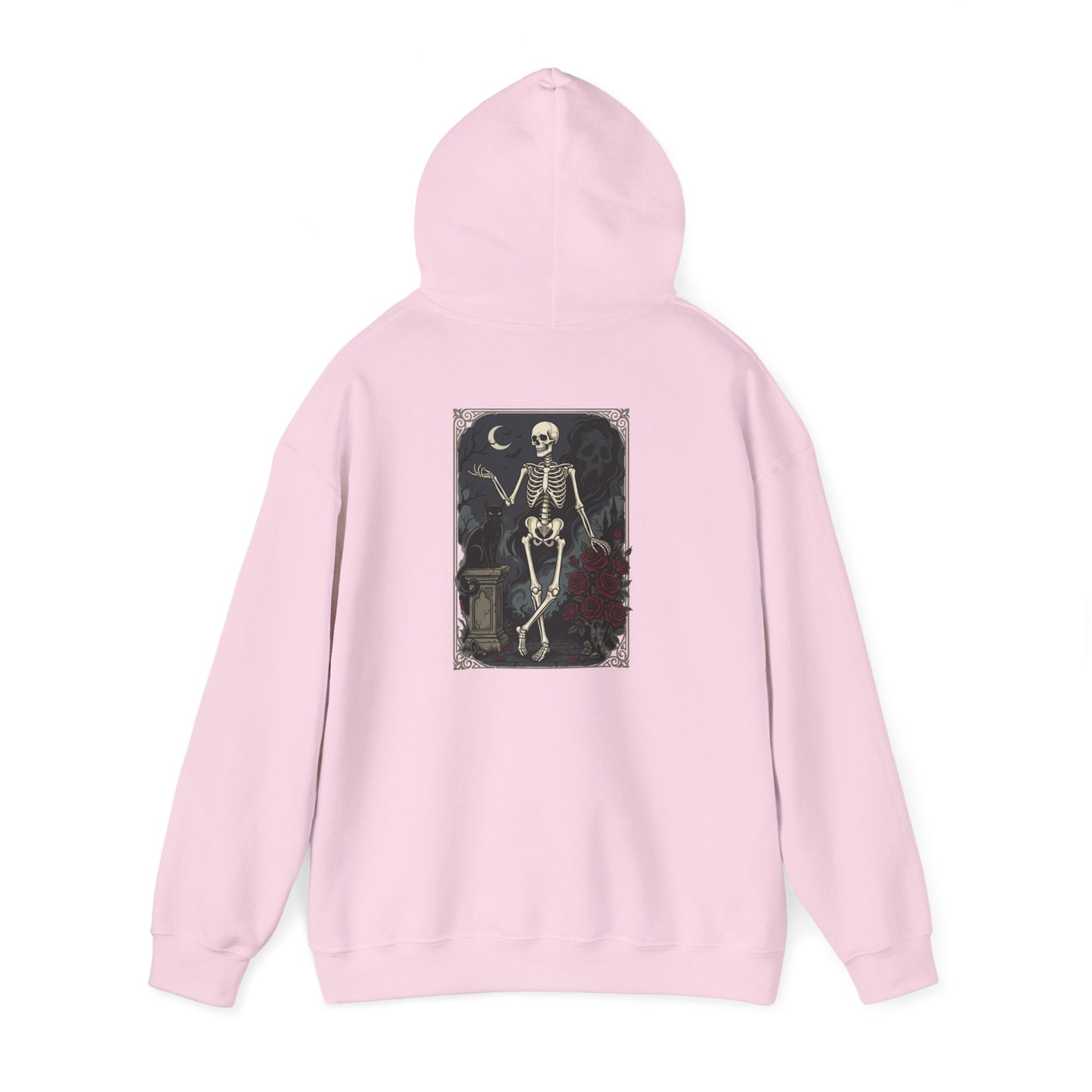 Gothic Skeleton Art Hoodie — Vintage Memento Mori Skull Design