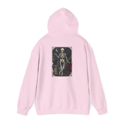 Gothic Skeleton Art Hoodie — Vintage Memento Mori Skull Design