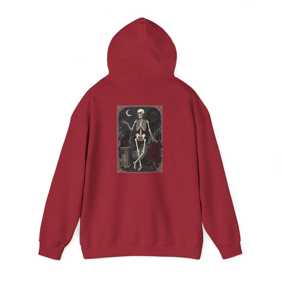Gothic Skeleton Art Hoodie — Vintage Memento Mori Skull Design