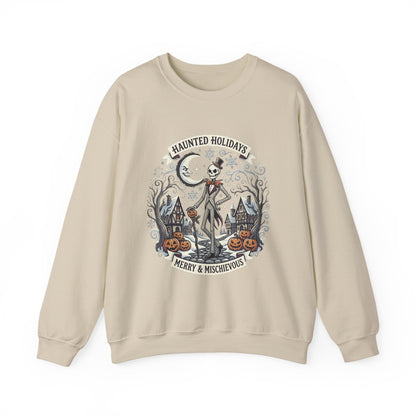 Dancing Witch Graveyard Crewneck Sweatshirt | Halloween Witch Design