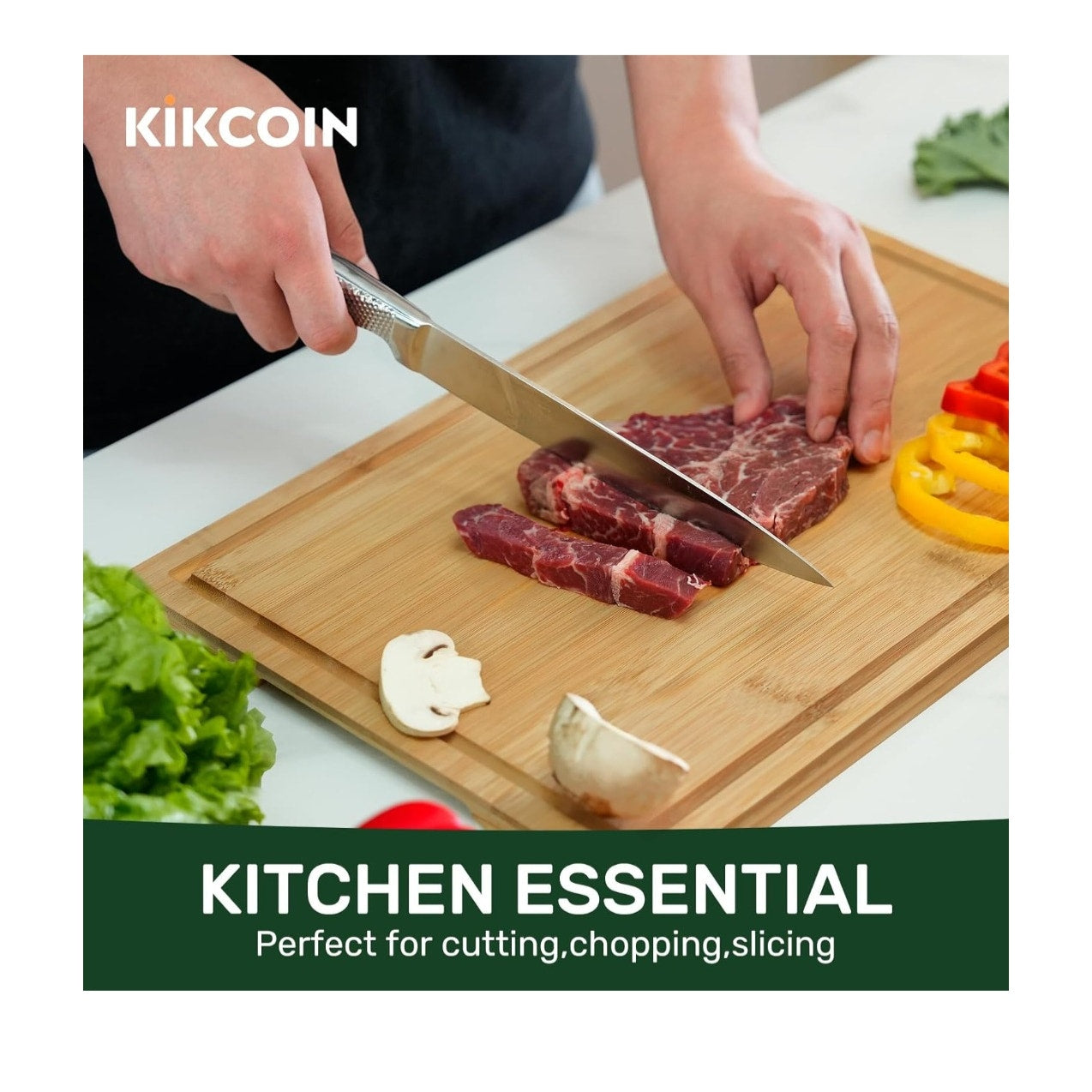 New Bamboo Cutting Board for Kitchen 20" x 14" x 1"