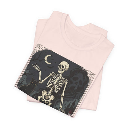 Skeleton Vintage Tarot Tee – Retro Gothic Skull Shirt