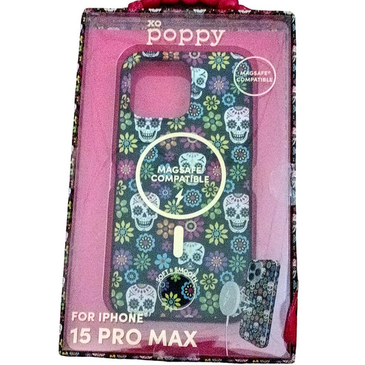Halloween Phone Case Compatible w/ iPhone 15 Pro Max Dia De Los Muertos Sugar Skull