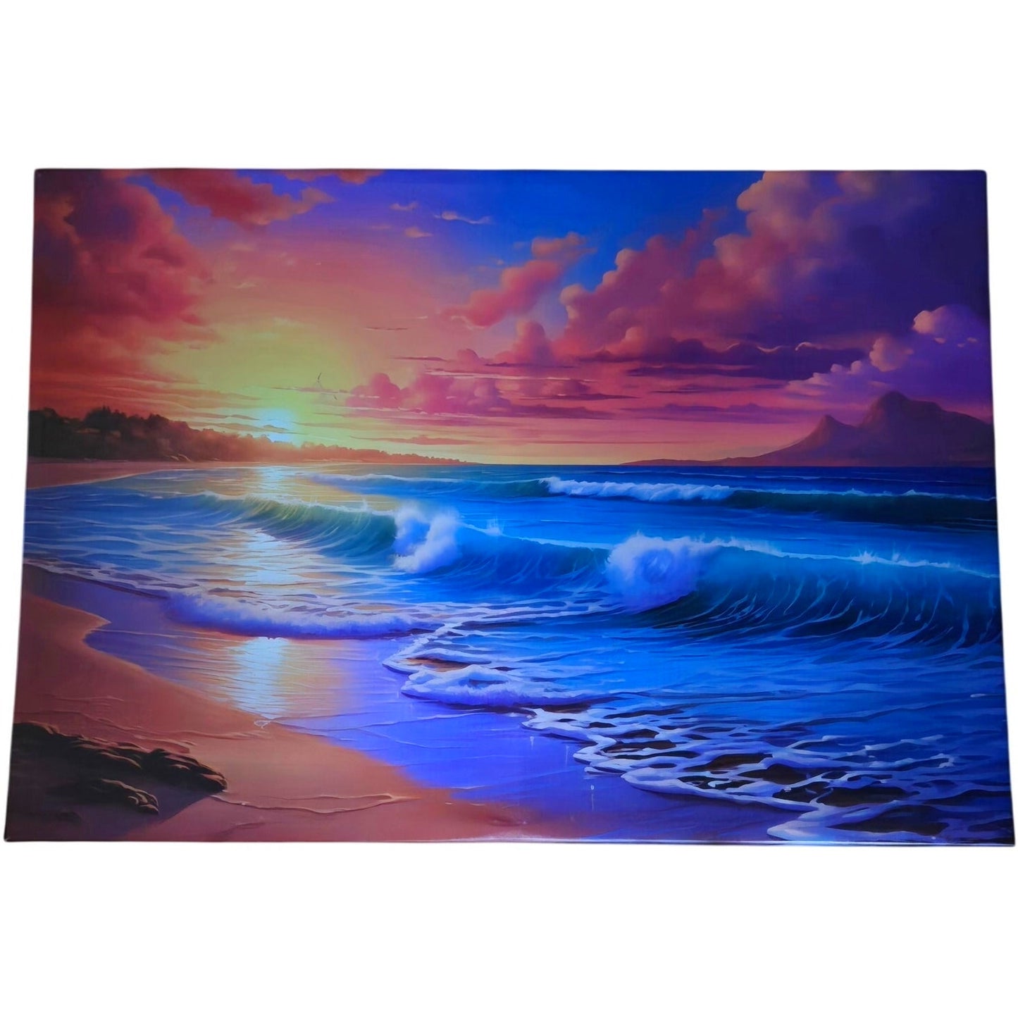 Beach sunset painting print