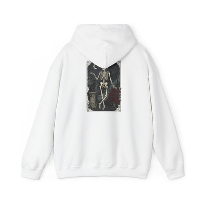 Gothic Skeleton Art Hoodie — Vintage Memento Mori Skull Design