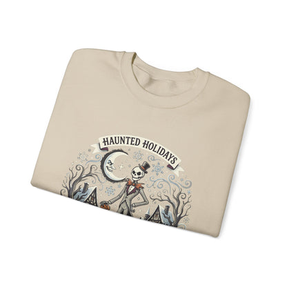 Dancing Witch Graveyard Crewneck Sweatshirt | Halloween Witch Design