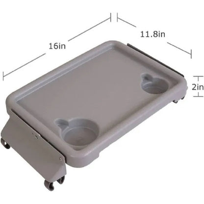 Lightweight Folding Walker Tray with Cup Holders