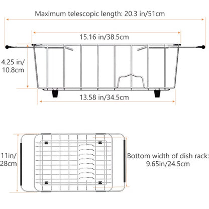 Stainless Steel Dish Drying Rack Expandable