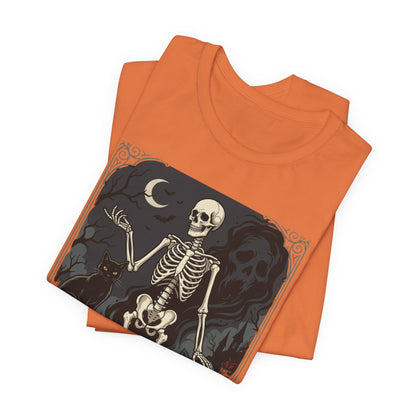 Skeleton Vintage Tarot Tee – Retro Gothic Skull Shirt