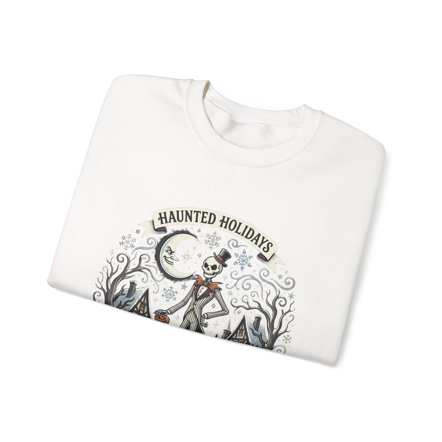 Dancing Witch Graveyard Crewneck Sweatshirt | Halloween Witch Design