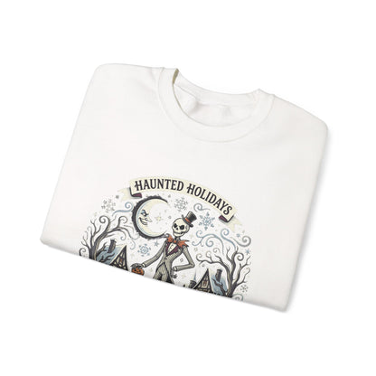 Dancing Witch Graveyard Crewneck Sweatshirt | Halloween Witch Design