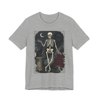 Skeleton Vintage Tarot Tee – Retro Gothic Skull Shirt