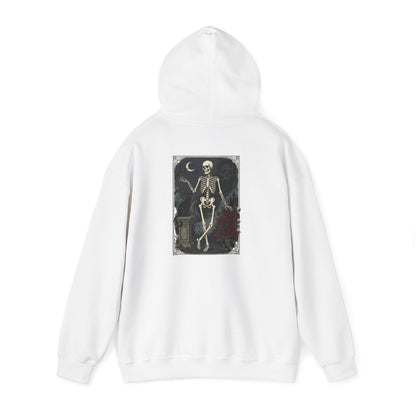 Gothic Skeleton Art Hoodie — Vintage Memento Mori Skull Design