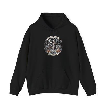 Vintage Skull and Roses hoodie | Gothic Botanical Illustration