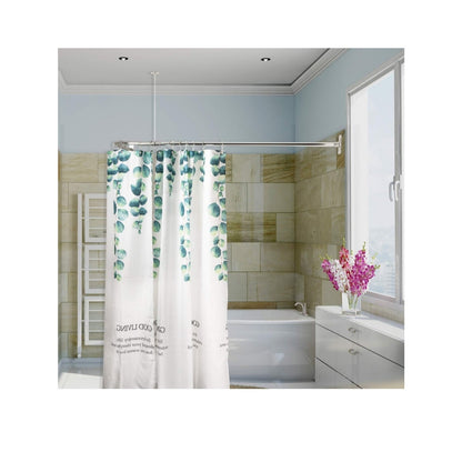 L shaped shower curtain rod