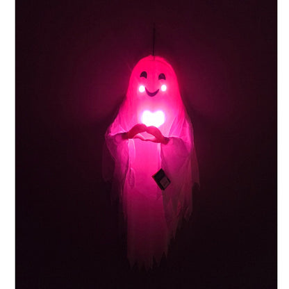 42" Beating Heart Ghost Light & Sound Halloween Decorative White Hyde and EEK!