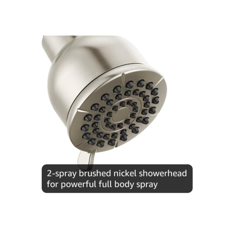 Delta 13 Series 2-Spray Shower Head & Handle Kit Brushed Nickel