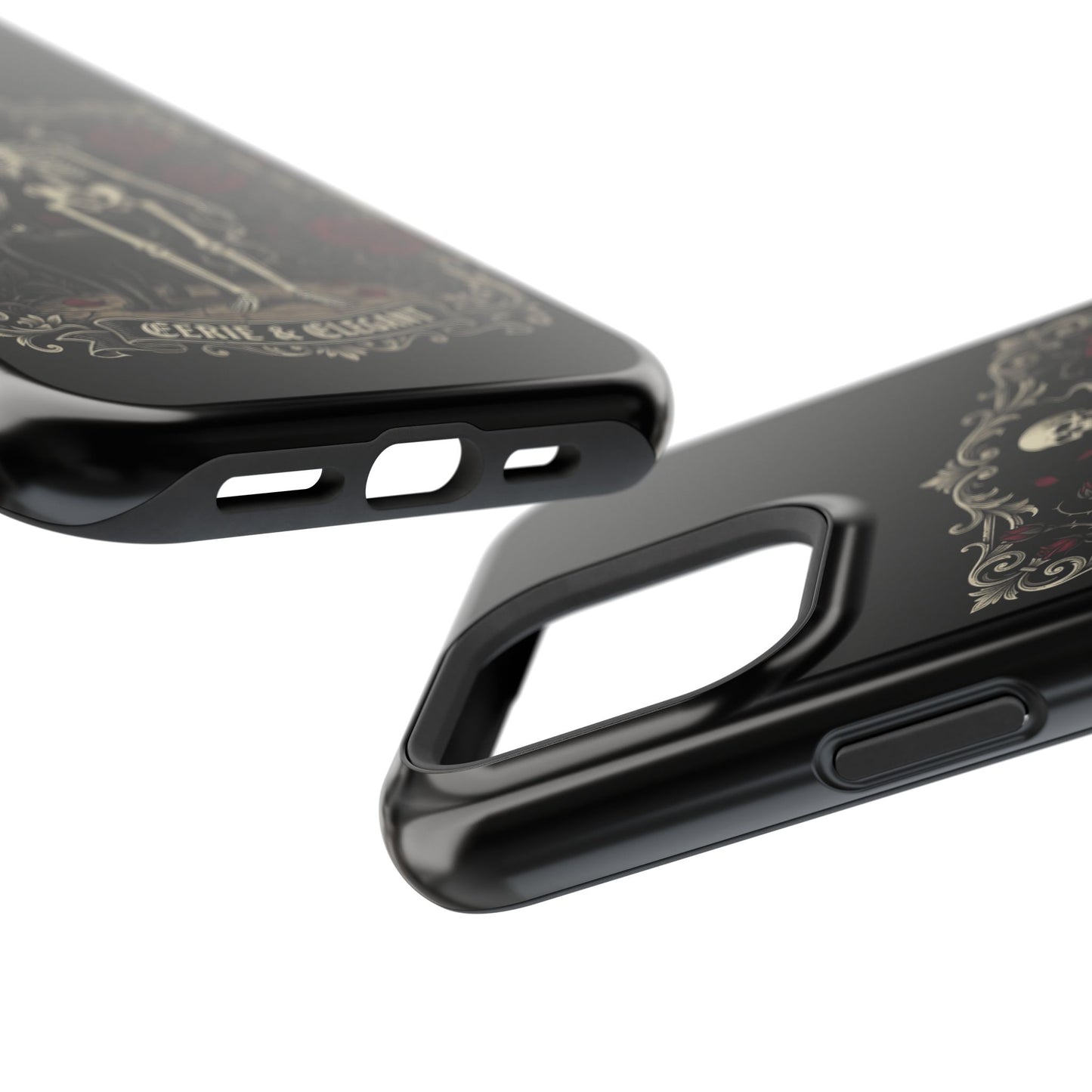 Eerie & Elegant Skeleton Phone Case — Magnetic Impact-Resistant