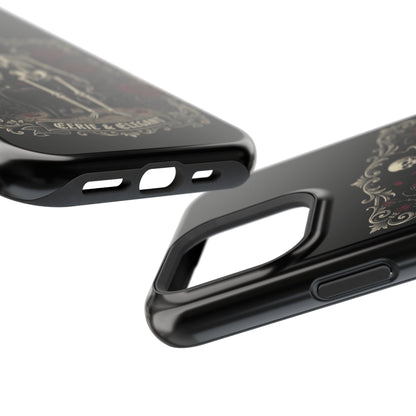Eerie & Elegant Skeleton Phone Case — Magnetic Impact-Resistant