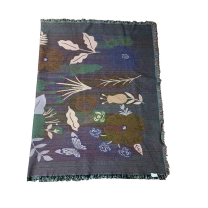 New! Artistic Accents 4 x 6 Floral Throw Blanket w/ Fringe