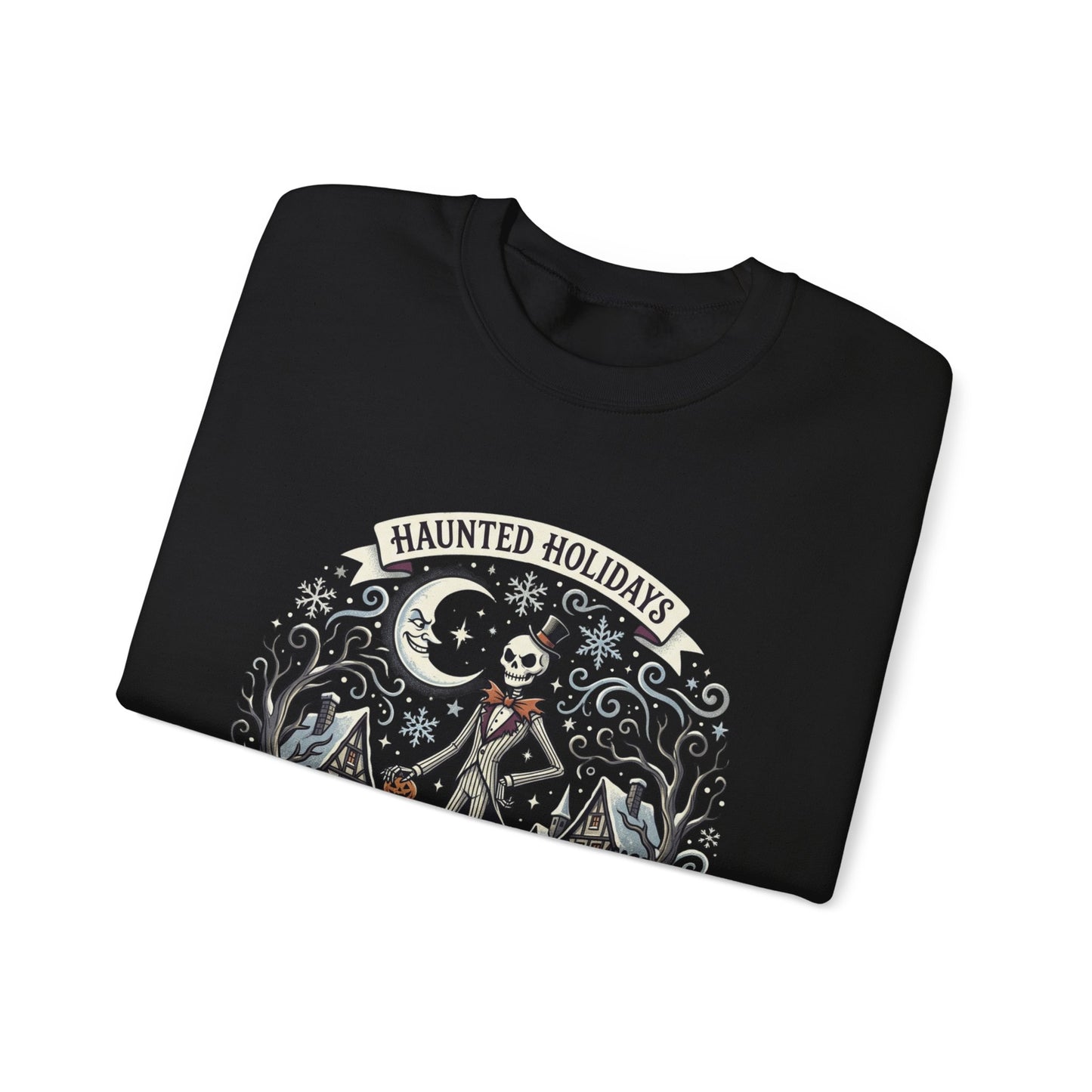 Dancing Witch Graveyard Crewneck Sweatshirt | Halloween Witch Design
