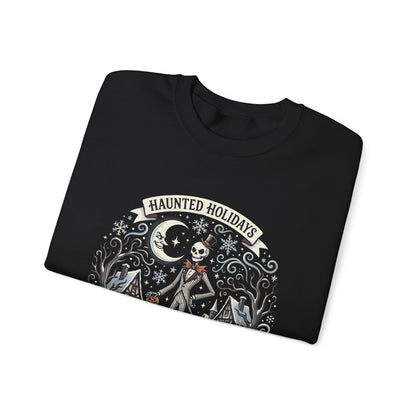 Dancing Witch Graveyard Crewneck Sweatshirt | Halloween Witch Design