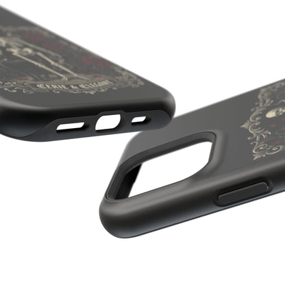 Eerie & Elegant Skeleton Phone Case — Magnetic Impact-Resistant