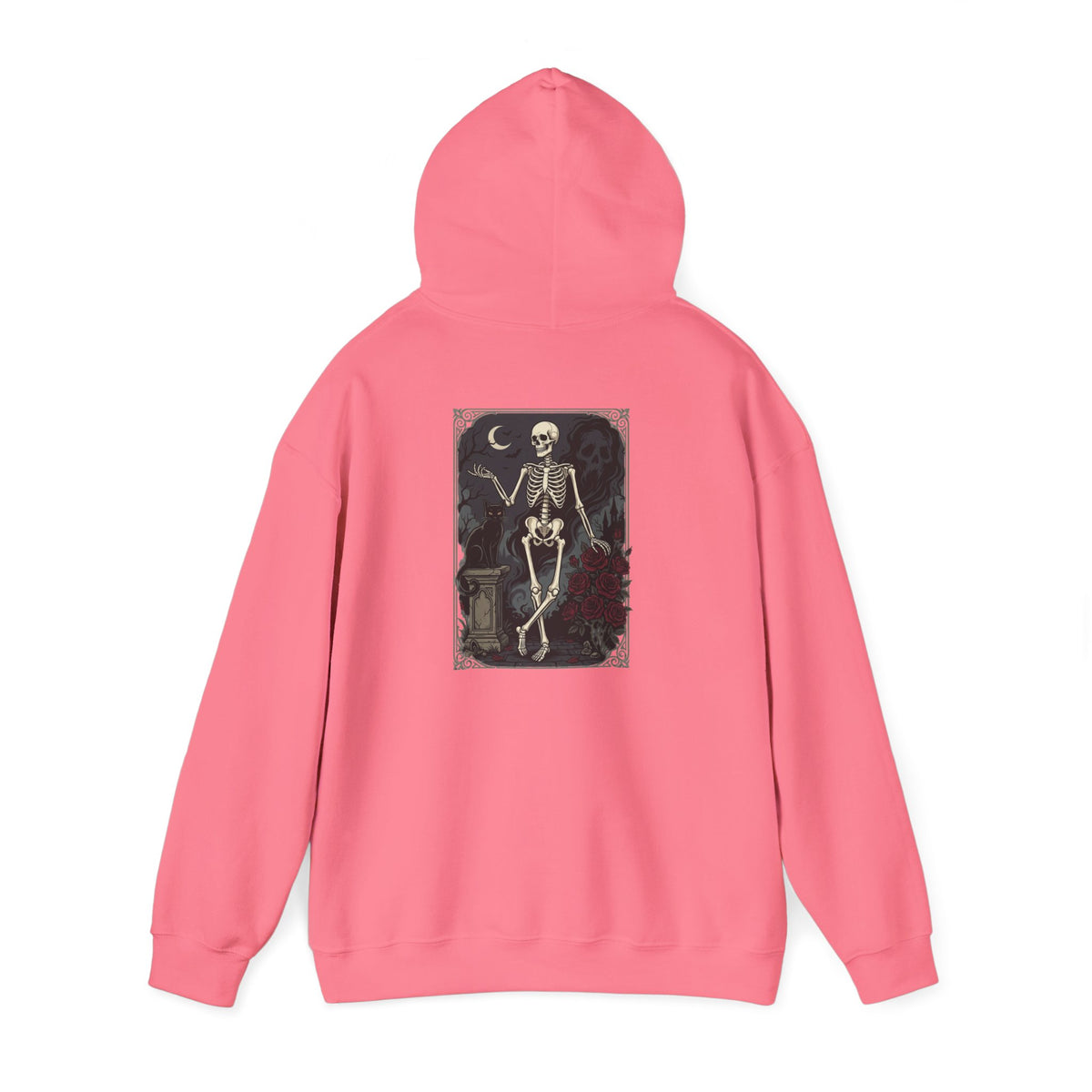 Gothic Skeleton Art Hoodie — Vintage Memento Mori Skull Design