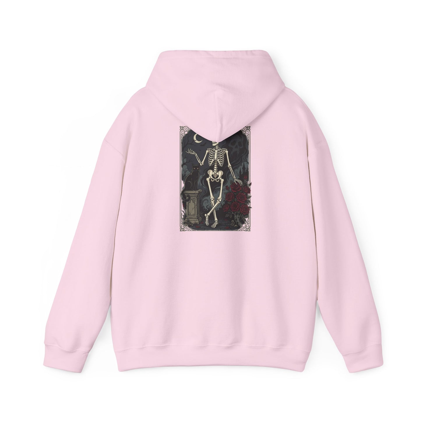 Gothic Skeleton Art Hoodie — Vintage Memento Mori Skull Design