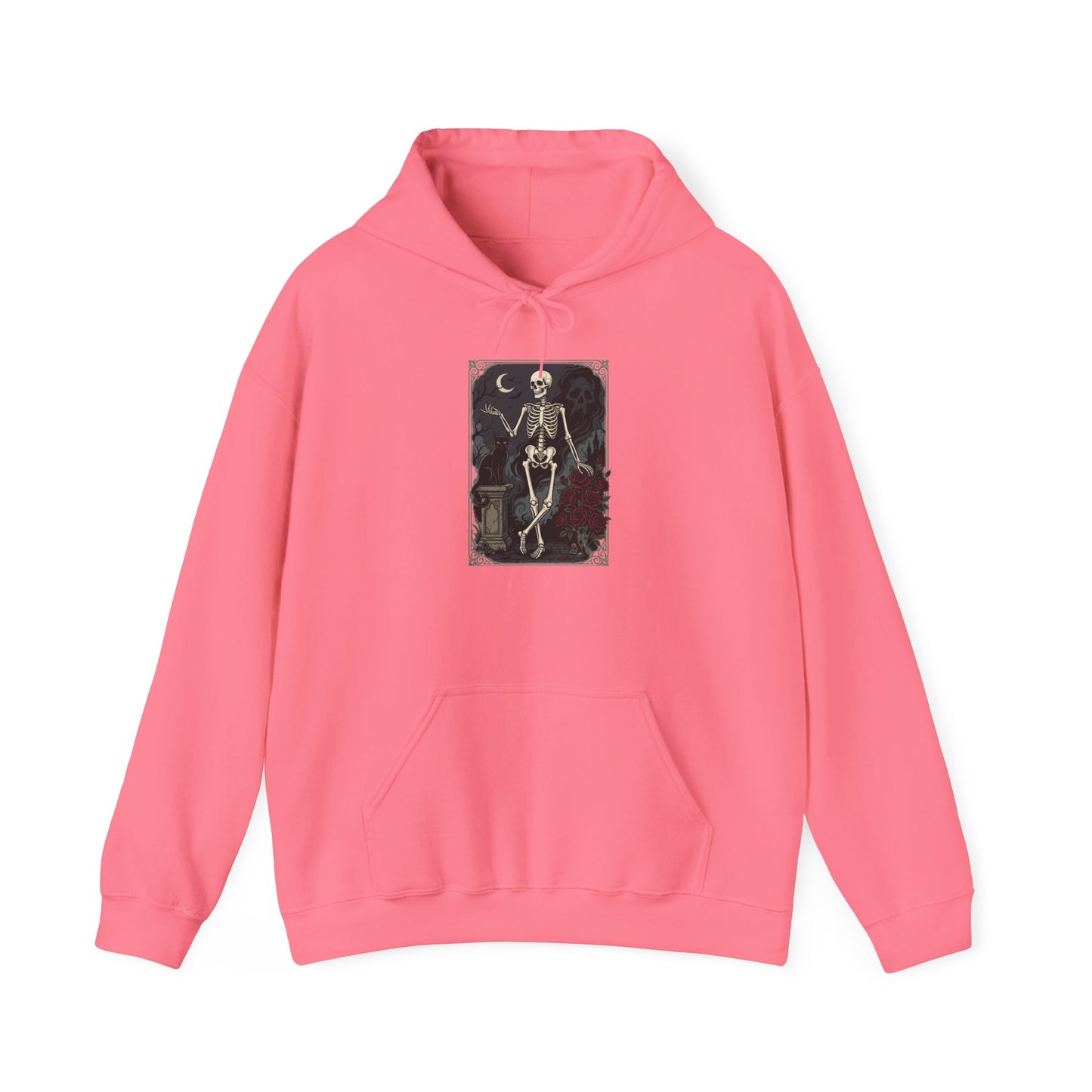 Gothic Skeleton Art Hoodie — Vintage Memento Mori Skull Design