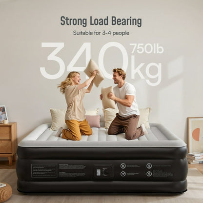 Airefina 20" King Size Air Mattress with Built-in Pump, Quick Self-Inflation/Deflation in 3 Mins