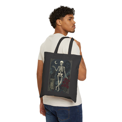 Skeleton Tarot Canvas Tote Bag