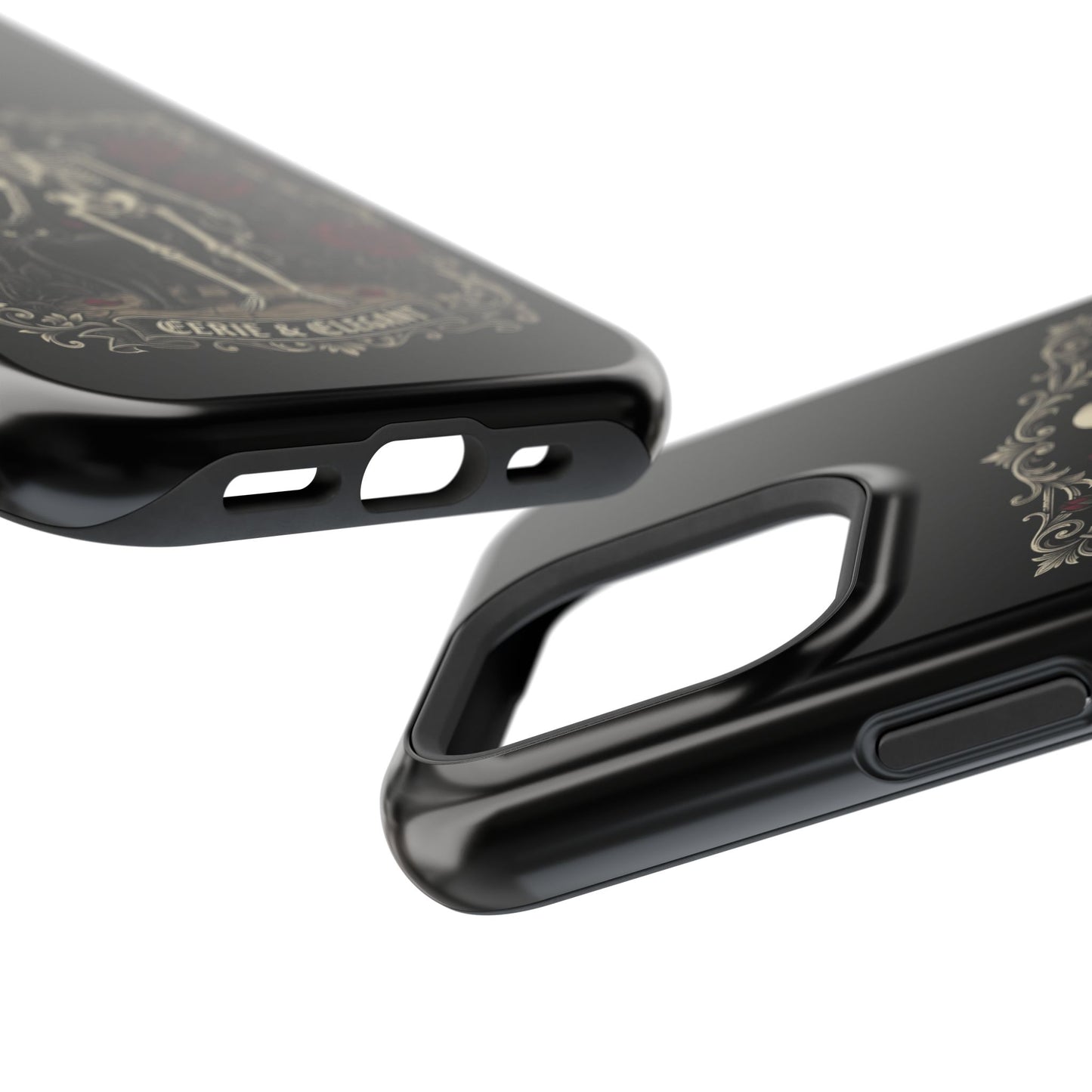 Eerie & Elegant Skeleton Phone Case — Magnetic Impact-Resistant