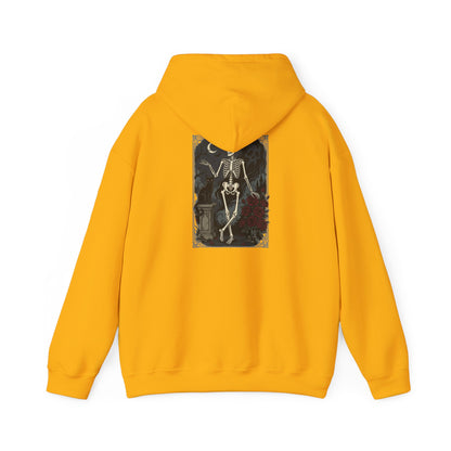Gothic Skeleton Art Hoodie — Vintage Memento Mori Skull Design