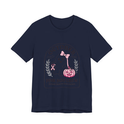 Pink Boo Crew Ghost Tee | Breast Cancer Awareness Ribbon, October Pink