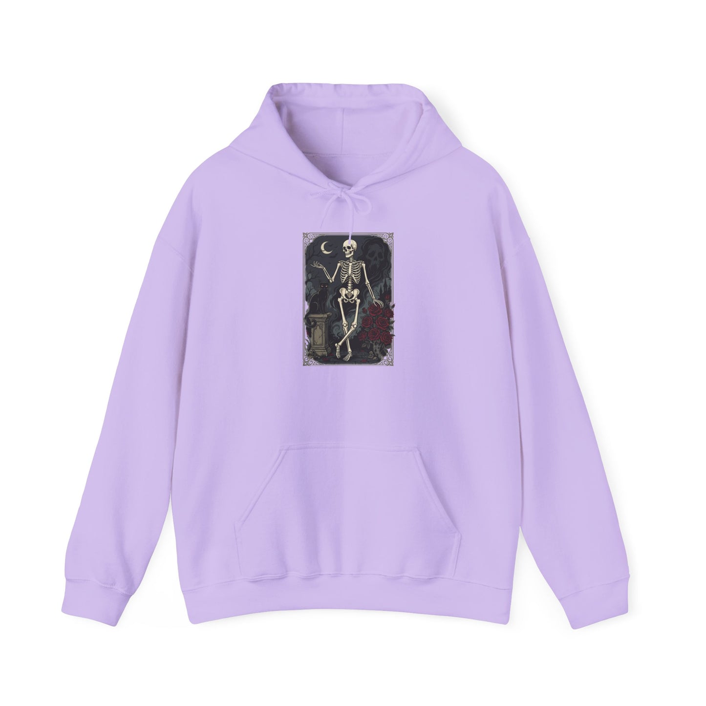Gothic Skeleton Art Hoodie — Vintage Memento Mori Skull Design