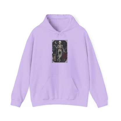 Gothic Skeleton Art Hoodie — Vintage Memento Mori Skull Design