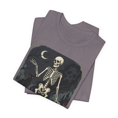 Skeleton Vintage Tarot Tee – Retro Gothic Skull Shirt