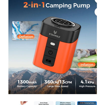Mini Electric Air Pump Camping Inflator