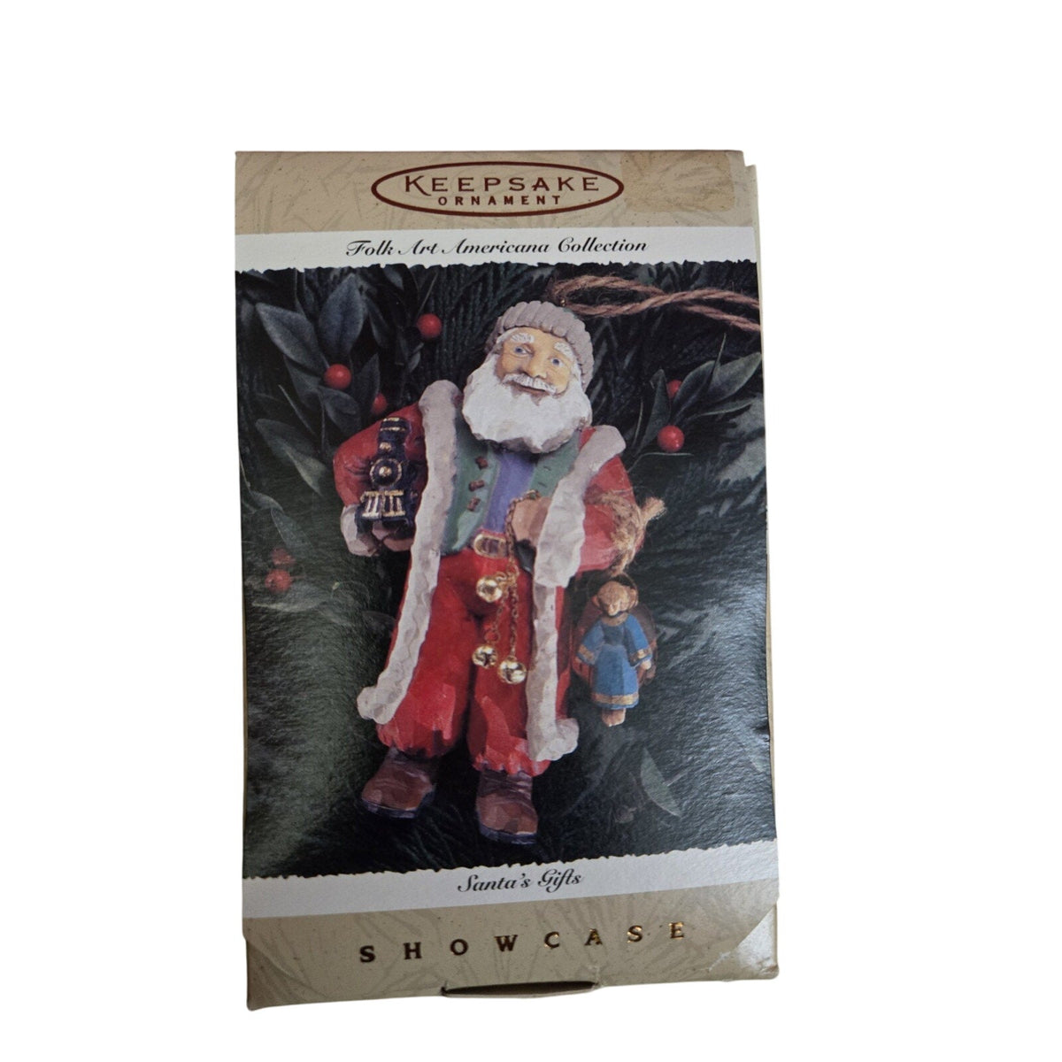 Hallmark Keepsake Santa's Gifts 1996 Ornament Folk Art Americana Collection