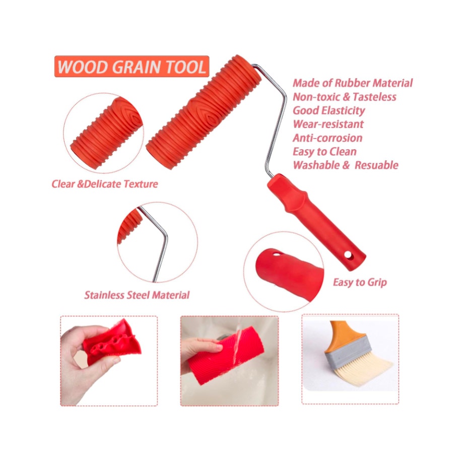 7Pcs Wood Grain Tool Set Wood Grain Painting Tool