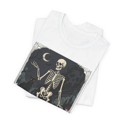 Skeleton Vintage Tarot Tee – Retro Gothic Skull Shirt