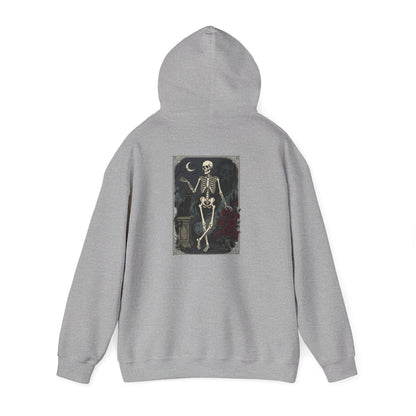 Gothic Skeleton Art Hoodie — Vintage Memento Mori Skull Design