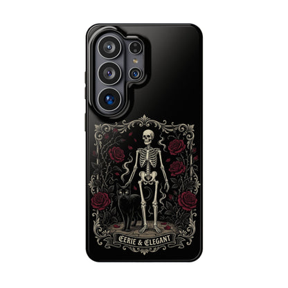 Eerie & Elegant Skeleton Phone Case — Magnetic Impact-Resistant